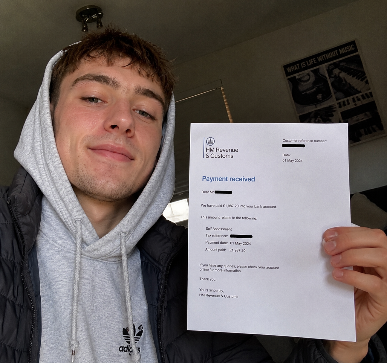 TaxBack UK customer refund success photo